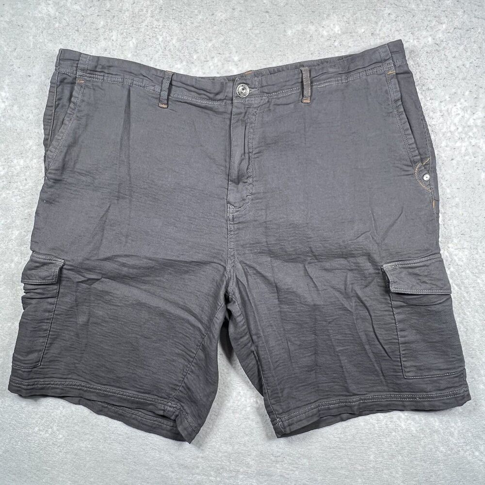 Tommy Bahama Mens Size 40 Gray Cargo Shorts Cotton Casual Pockets